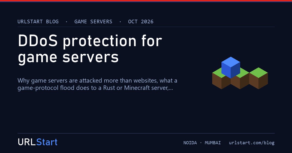 DDoS protection for game servers: what wipe day looks like with and without it — URLStart blog cover