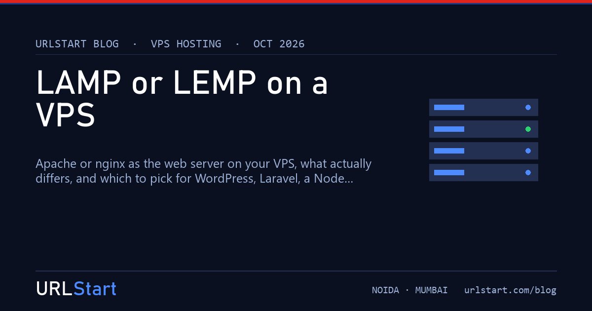LAMP or LEMP on a VPS: which stack for WordPress, Laravel and everything else — URLStart blog cover